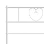 Metal bed frame with white headboard 100x190 cm by , Beds and slatted bases - Ref: Foro24-355506, Price: 63,83 €, Discount: %