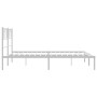 Metal bed frame with white headboard 120x200 cm by , Beds and slatted bases - Ref: Foro24-355510, Price: 92,04 €, Discount: %