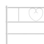 Metal bed frame with white headboard 120x200 cm by , Beds and slatted bases - Ref: Foro24-355510, Price: 92,04 €, Discount: %