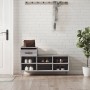 Sonoma gray plywood shoe cabinet 102x36x60 cm by , Shoe racks and shoe organizers - Ref: Foro24-831370, Price: 44,50 €, Disco...