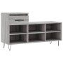 Mueble zapatero madera contrachapada gris Sonoma 102x36x60 cm de , Zapateros y organizadores de calzado - Ref: Foro24-831370,...