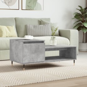 Concrete gray plywood coffee table 100x50x45 cm by , Coffee table - Ref: Foro24-830824, Price: 46,20 €, Discount: %