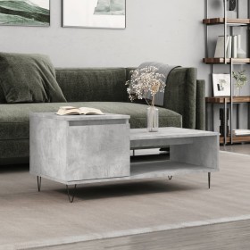 Concrete gray plywood coffee table 100x50x45 cm by , Coffee table - Ref: Foro24-830832, Price: 45,99 €, Discount: %