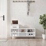 Glossy white plywood shoe cabinet 102x36x60 cm by , Shoe racks and shoe organizers - Ref: Foro24-831366, Price: 47,06 €, Disc...