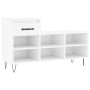 Glossy white plywood shoe cabinet 102x36x60 cm by , Shoe racks and shoe organizers - Ref: Foro24-831366, Price: 47,06 €, Disc...