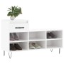 Schuhschrank aus glänzend weißem Sperrholz, 102 x 36 x 60 cm von , Schuhregale und Schuhorganisatoren - Ref: Foro24-831366, P...