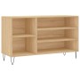 Mueble zapatero madera contrachapada roble Sonoma 102x36x60 cm de , Zapateros y organizadores de calzado - Ref: Foro24-831415...