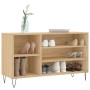 Mueble zapatero madera contrachapada roble Sonoma 102x36x60 cm de , Zapateros y organizadores de calzado - Ref: Foro24-831415...