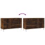 Schuhschrank aus geräuchertem Eichensperrholz, 102 x 36 x 60 cm von , Schuhregale und Schuhorganisatoren - Ref: Foro24-831417...