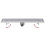 Desagüe de ducha lineal ondulado acero inoxidable 730x140 mm de vidaXL, Desagües - Ref: Foro24-142185, Precio: 48,71 €, Descu...