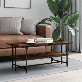 Smoked oak plywood coffee table 100x50x40 cm by , Coffee table - Ref: Foro24-835321, Price: 40,00 €, Discount: %