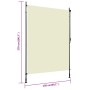 Cream outdoor roller blind 150x270 cm by , Blinds and blinds - Ref: Foro24-145941, Price: 68,06 €, Discount: %