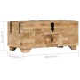 Mesa de centro de madera de mango maciza 80x40x35 cm de , Mesas de centro - Ref: Foro24-247327, Precio: 296,99 €, Descuento: %