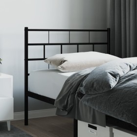 Cabecero de metal negro 107 cm de , Cabeceros y pies de cama - Ref: Foro24-355689, Precio: 23,64 €, Descuento: %