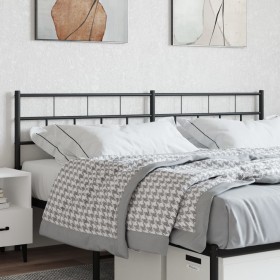 Cabecero de metal negro 193 cm de , Cabeceros y pies de cama - Ref: Foro24-355696, Precio: 32,99 €, Descuento: %