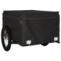 Black iron bicycle trailer 45 kg by , Bicycle trailers - Ref: Foro24-94087, Price: 78,99 €, Discount: %