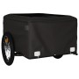 Black iron bicycle trailer 45 kg by , Bicycle trailers - Ref: Foro24-94087, Price: 78,99 €, Discount: %