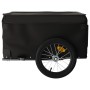 Black iron bicycle trailer 45 kg by , Bicycle trailers - Ref: Foro24-94087, Price: 78,99 €, Discount: %