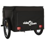 Black iron bicycle trailer 45 kg by , Bicycle trailers - Ref: Foro24-94087, Price: 78,99 €, Discount: %