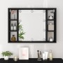 Mueble con espejo y LED negro 76x15x55 cm de , Tocadores de baño - Ref: Foro24-808856, Precio: 58,72 €, Descuento: %