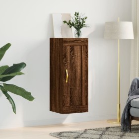 Oak brown engineered wood wall cabinet 34.5x34x90 cm by , Sideboards - Ref: Foro24-835025, Price: 47,02 €, Discount: %