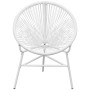 Round white synthetic rattan garden rope chair by vidaXL, Garden chairs - Ref: Foro24-42072, Price: 114,45 €, Discount: %