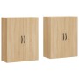 Wall cabinets 2 pcs engineered wood Sonoma oak by , Sideboards - Ref: Foro24-3197892, Price: 163,99 €, Discount: %