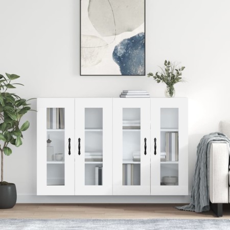 Wall cabinets 2 pcs white engineered wood by , Sideboards - Ref: Foro24-3197969, Price: 178,99 €, Discount: %