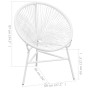 Silla redonda de cuerdas de jardín ratán sintético blanco de vidaXL, Sillas de jardín - Ref: Foro24-42072, Precio: 93,99 €, D...