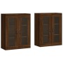 Armarios de pared 2 uds madera de ingeniería marrón roble de , Aparadores - Ref: Foro24-3197976, Precio: 165,02 €, Descuento: %