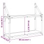 2-stöckiges Wandregal aus schwarzem Holzwerkstoff, 60 x 21 x 51 cm von , Regale und Regale - Ref: Foro24-835459, Preis: 25,92...