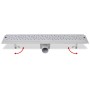 Stainless steel bubble linear shower drain 630x140 mm by vidaXL, Drains - Ref: Foro24-142190, Price: 41,54 €, Discount: %