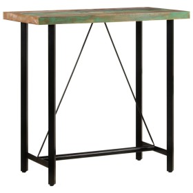 Iron and solid recycled wood high table 110x55x107 cm by , Kitchen and dining tables - Ref: Foro24-356373, Price: 218,76 €, D...