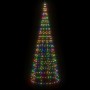 Árbol de Navidad en asta de bandera 550LED colores 300 cm de , Luces de Navidad - Ref: Foro24-358114, Precio: 45,90 €, Descue...