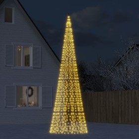 Árbol de Navidad en asta bandera 1534 LED blanco cálido 500 cm de , Luces de Navidad - Ref: Foro24-358116, Precio: 104,99 €, ...