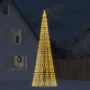 Christmas tree on flagpole 1534 warm white LED 500 cm by , Christmas lights - Ref: Foro24-358116, Price: 91,51 €, Discount: %