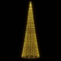 Christmas tree on flagpole 1534 warm white LED 500 cm by , Christmas lights - Ref: Foro24-358116, Price: 91,51 €, Discount: %