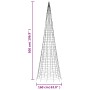 Christmas tree on flagpole 1534 warm white LED 500 cm by , Christmas lights - Ref: Foro24-358116, Price: 91,51 €, Discount: %