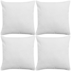 Cushion covers 4 pcs white linen look 40x40 cm by vidaXL, Cushions - Ref: Foro24-131561, Price: 19,99 €, Discount: %