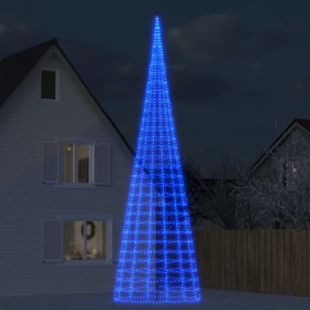 Christmas tree on flagpole 3000 blue LEDs 800 cm by , Christmas lights - Ref: Foro24-358123, Price: 161,22 €, Discount: %