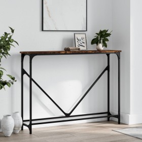 Smoked oak engineered wood console table 102x22.5x75 cm by , Side tables - Ref: Foro24-834132, Price: 42,99 €, Discount: %