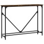 Smoked oak engineered wood console table 102x22.5x75 cm by , Side tables - Ref: Foro24-834132, Price: 42,79 €, Discount: %