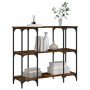 Mesa consola madera de ingeniería roble ahumado 102x35x90 cm de , Mesas auxiliares - Ref: Foro24-834147, Precio: 61,36 €, Des...