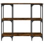 Mesa consola madera de ingeniería roble ahumado 102x35x90 cm de , Mesas auxiliares - Ref: Foro24-834147, Precio: 61,36 €, Des...