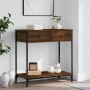 Oak brown engineered wood console table 75x34.5x75 cm by , Side tables - Ref: Foro24-834179, Price: 78,12 €, Discount: %