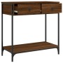 Oak brown engineered wood console table 75x34.5x75 cm by , Side tables - Ref: Foro24-834179, Price: 78,12 €, Discount: %