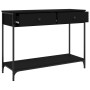 Mesa consola madera de ingeniería negra 100x34,5x75 cm de , Mesas auxiliares - Ref: Foro24-834170, Precio: 89,29 €, Descuento: %