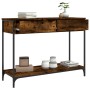 Smoked oak plywood console table 100x34.5x75 cm by , Side tables - Ref: Foro24-834172, Price: 72,26 €, Discount: %