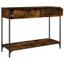 Smoked oak plywood console table 100x34.5x75 cm by , Side tables - Ref: Foro24-834172, Price: 72,26 €, Discount: %