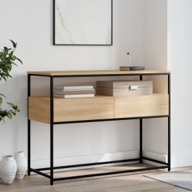 Sonoma oak engineered wood console table 100x40x75 cm by , Side tables - Ref: Foro24-834151, Price: 82,76 €, Discount: %